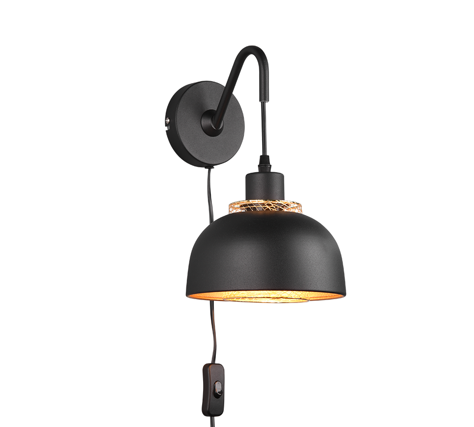 Seinavalgusti E27 must matt