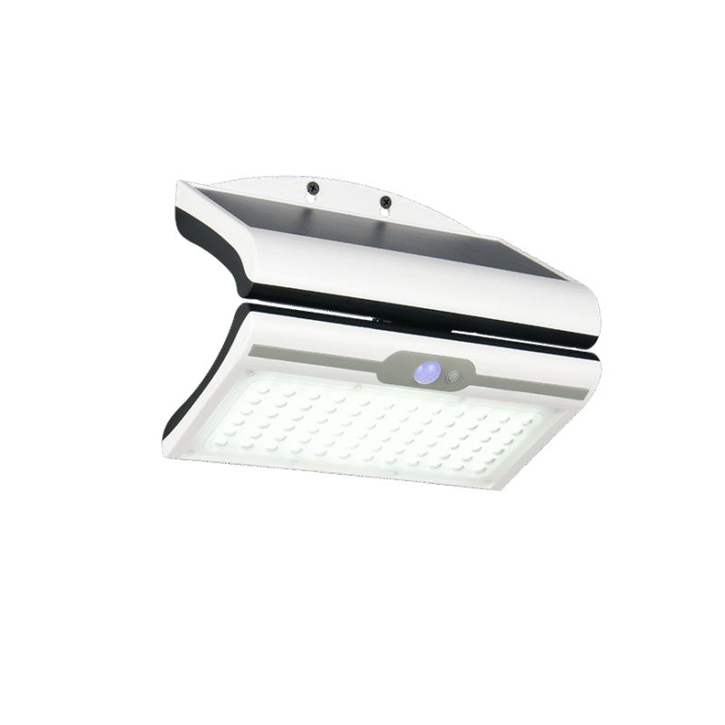 Seinavalgusti hübriidne päikese LED valge laaditav liikumis- ja hämarusandur 4000K