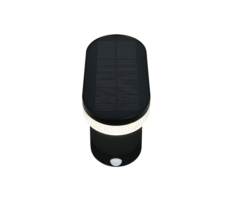 Hübriidne päikeseenergia LED seinavalgusti must laaditav liikumis- ja hämarusandur 4000K - Image 5