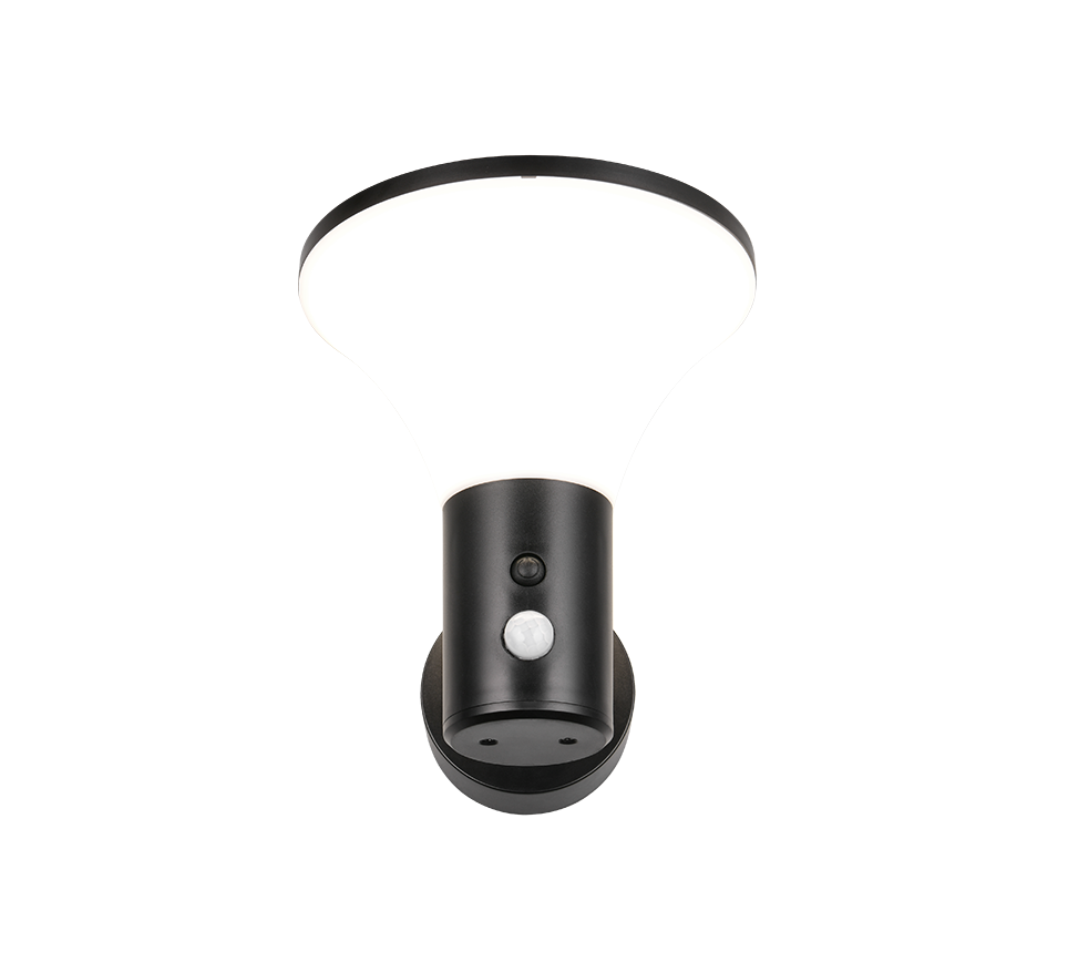 Gorda hübriidne päikesepaneeliga LED seinavalgusti must/valge laaditav liikumis- ja hämarusandur 4000K - Image 5