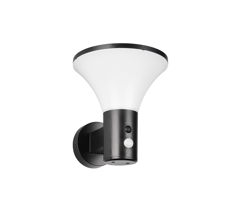 Gorda hübriidne päikesepaneeliga LED seinavalgusti must/valge laaditav liikumis- ja hämarusandur 4000K - Image 7