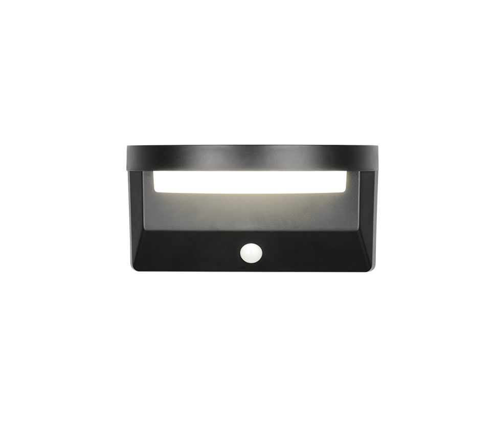 Hübriidne päikese LED seinavalgusti must laaditav liikumis- ja hämarusandur 4000K - Image 6