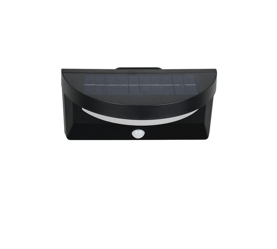Hübriidne päikese LED seinavalgusti must laaditav liikumis- ja hämarusandur 4000K - Image 8