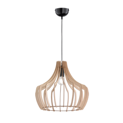 Rippuv valgusti 44 cm E27 puidust