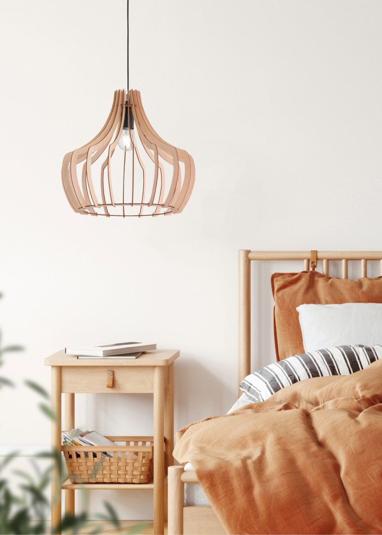 Rippuv valgusti 44 cm E27 puidust - Image 2