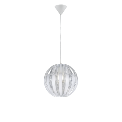 Rippuv valgusti 30 cm E27 valge