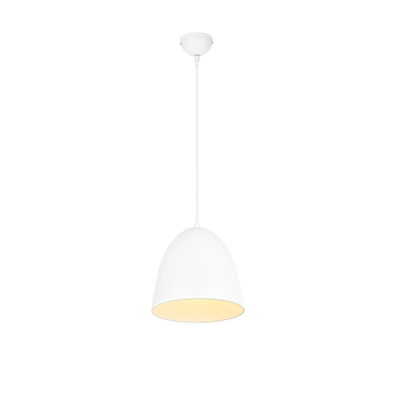 Rippuv valgusti 25 cm E27 matt valge