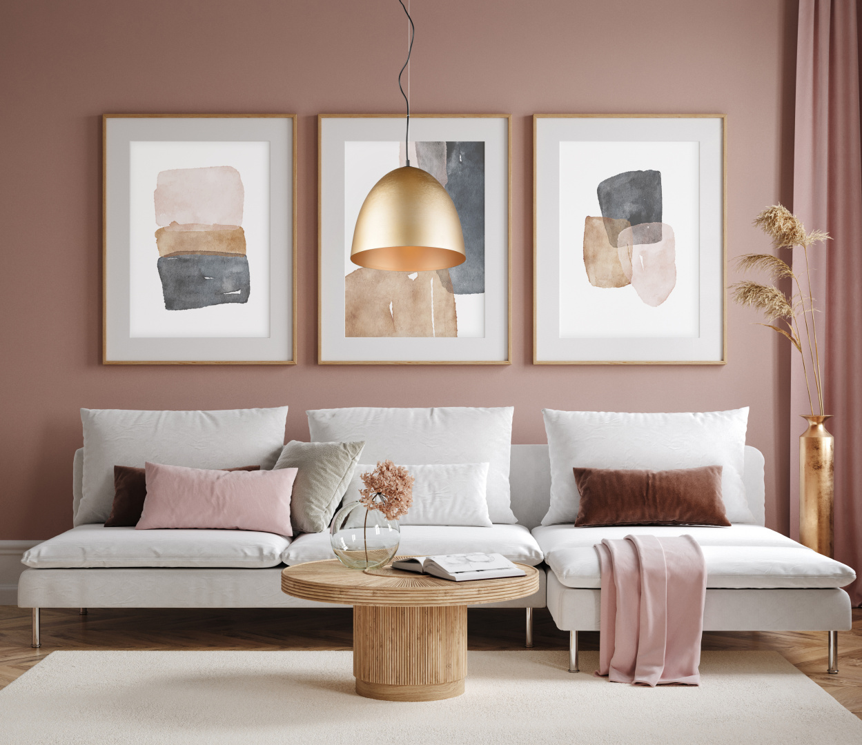 Rippuv valgusti 40 cm E27 matt messing - Image 2