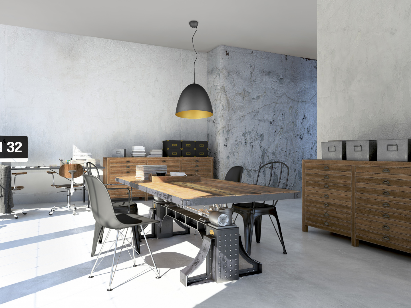 Rippuv valgusti 40 cm E27 must/kuld - Image 2