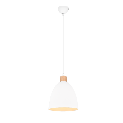 Rippuv valgusti 25 cm E27 matt valge