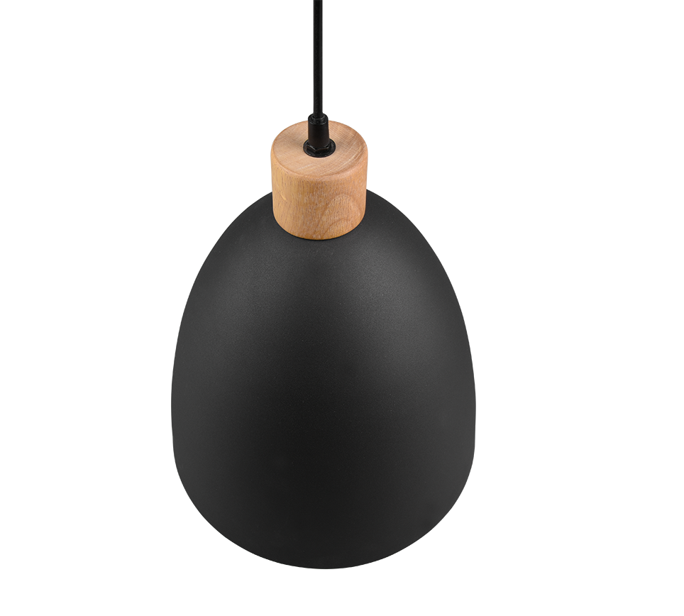 Rippuv valgusti 25 cm E27 must matte - Image 2