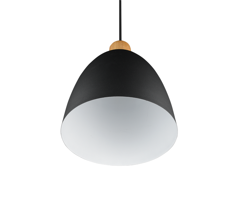 Rippuv valgusti 25 cm E27 must matte - Image 3