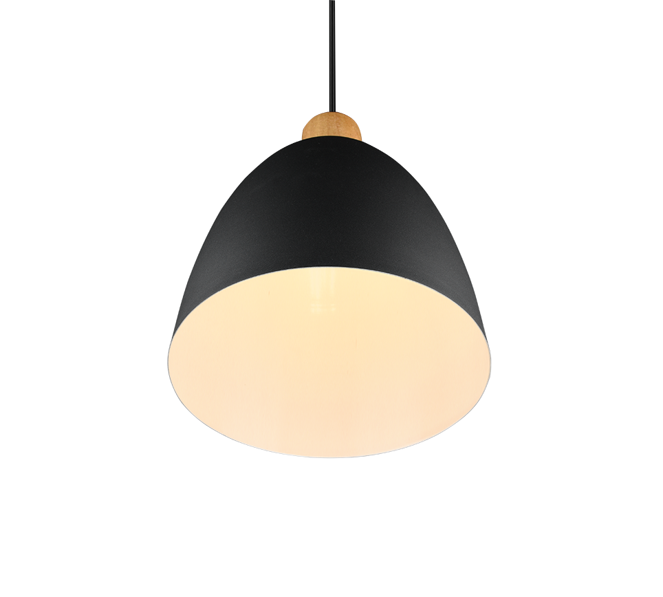 Rippuv valgusti 25 cm E27 must matte - Image 5