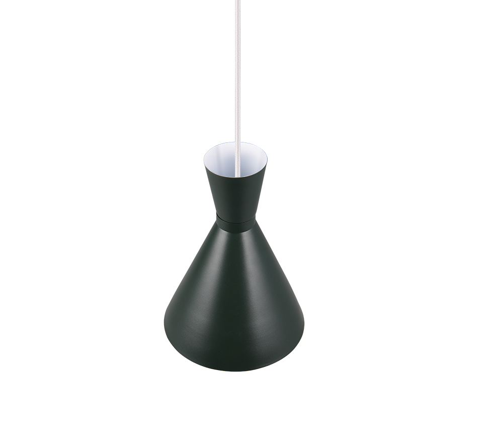 Rippuv valgusti 20 cm E27 tume roheline - Image 3