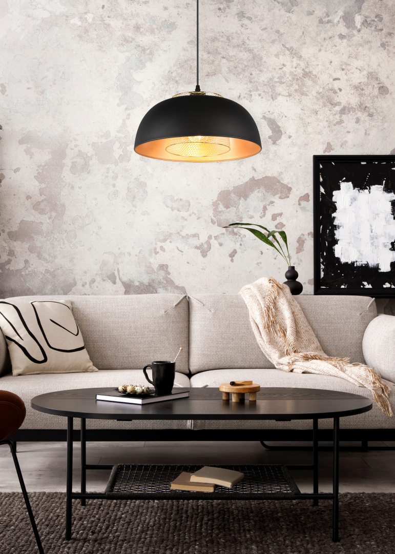 Rippuv valgusti 35 cm E27 must matte - Image 2