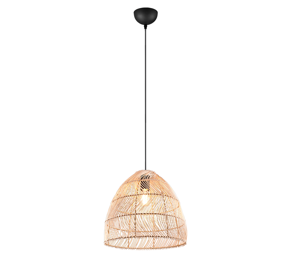 Rippuv valgusti E27 naturaalne värv/palmikiud