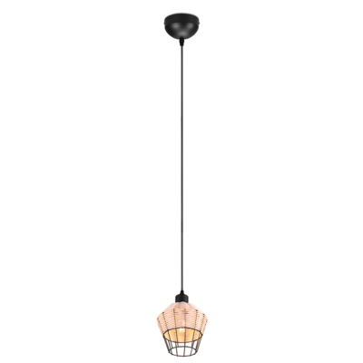 Rippuv valgusti 1 tk 17 cm E27 looduslik värv/rattaan