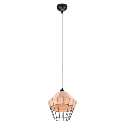 Rippuv valgusti 1 tk 30 cm E27 looduslik värv/rattaan