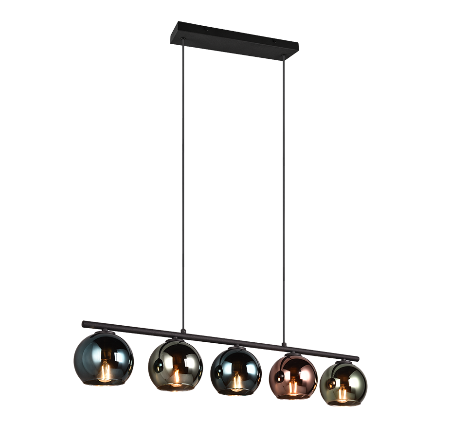 Rippuv valgusti 5 tk E14 mitmevärviline