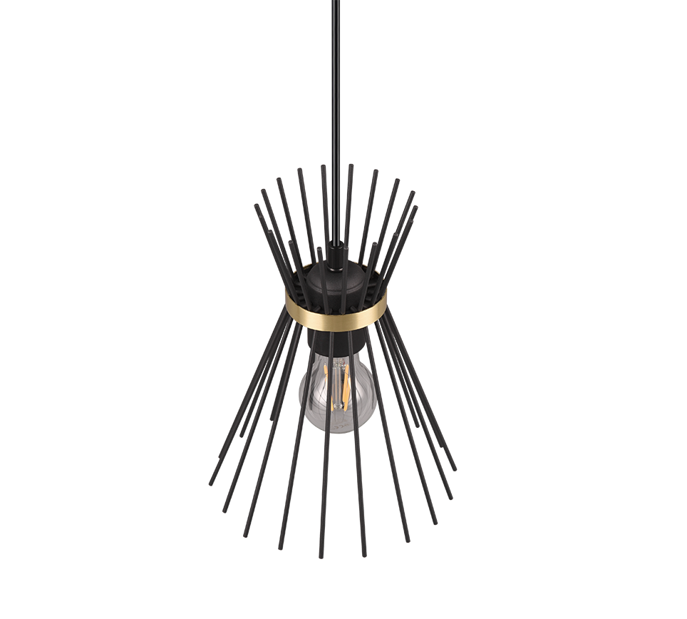 Rippuv valgusti 1 tk E27 must/kuld - Image 4