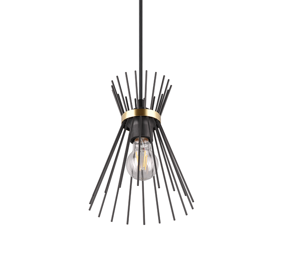 Rippuv valgusti 1 tk E27 must/kuld - Image 5