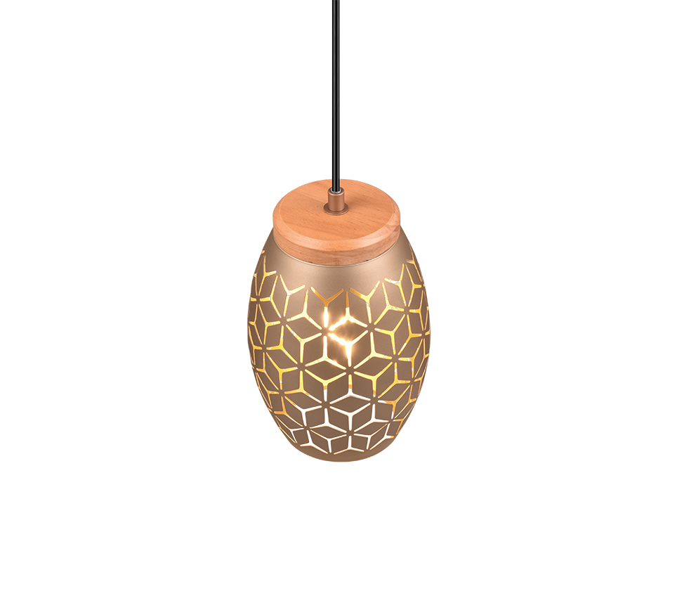 Rippuv valgusti 1 tk E27 kohvi pruun - Image 2