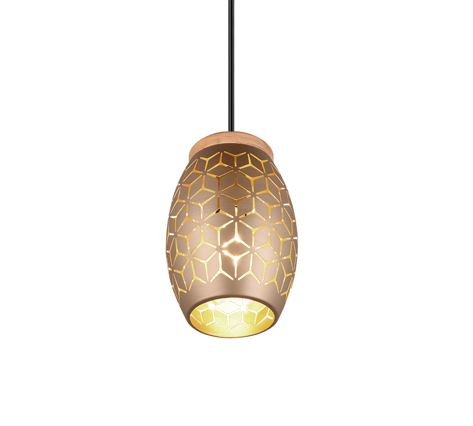 Rippuv valgusti 1 tk E27 kohvi pruun - Image 3