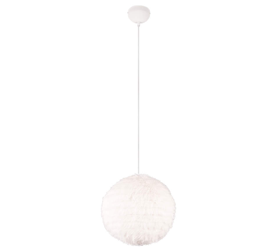 Rippuv valgusti 35 cm E27 sand valge