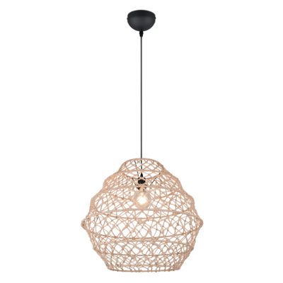 Rippuv valgusti 60 cm E27 looduslik värv/kanepikiud