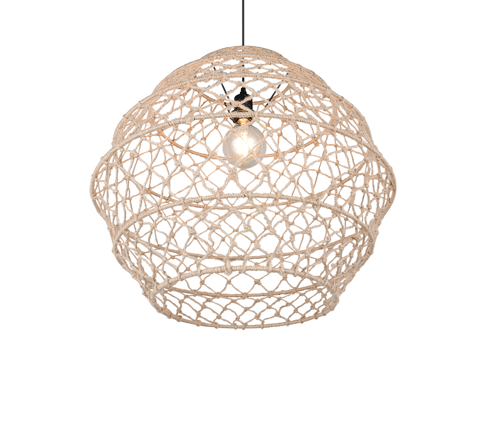 Rippuv valgusti 60 cm E27 looduslik värv/kanepikiud - Image 4