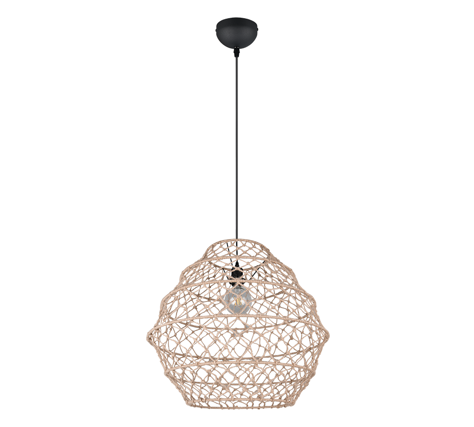 Rippuv valgusti 60 cm E27 looduslik värv/kanepikiud - Image 5