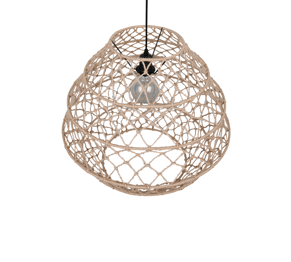 Rippuv valgusti 60 cm E27 looduslik värv/kanepikiud - Image 6