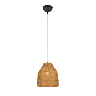 Rippuv valgusti 25 cm E27 pruun/paberniit