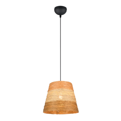 Rippuv valgusti 30 cm E27 pruun mitmevärviline/paberniit