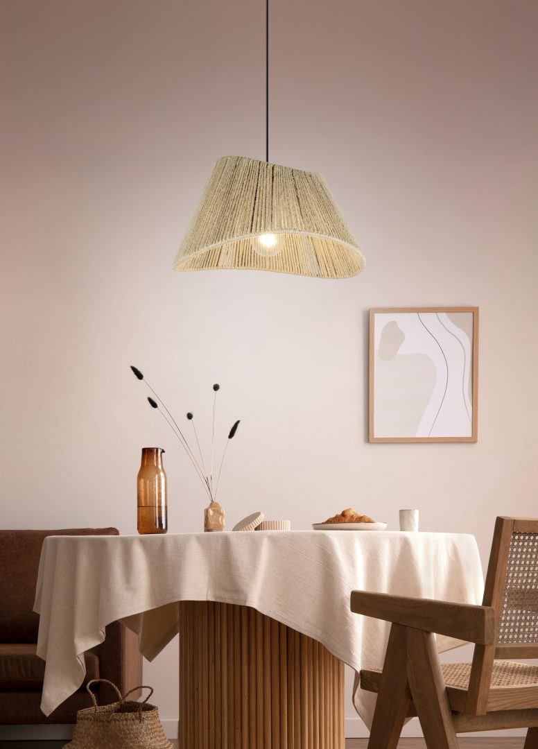 Rippuv valgusti E27 looduslik värv/jutete - Image 2