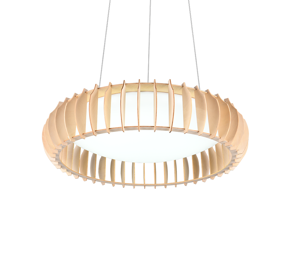 Rippuv valgusti LED 60 cm puit/valge - Image 6