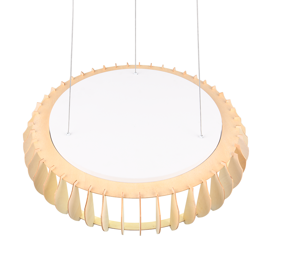 Rippuv valgusti LED 60 cm puit/valge - Image 7