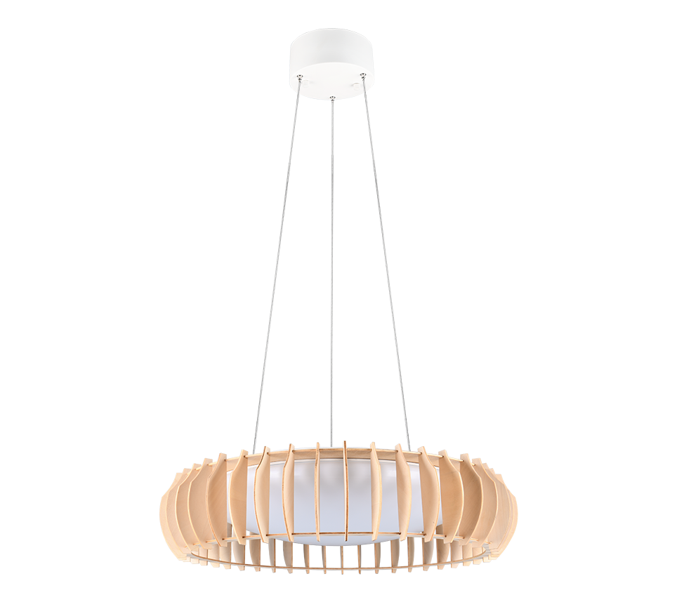 Rippuv valgusti LED 60 cm puit/valge - Image 8