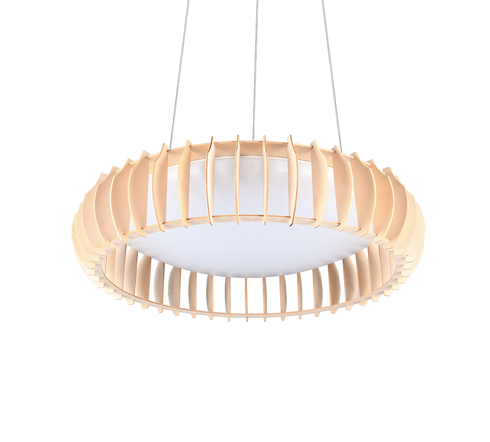 Rippuv valgusti LED 60 cm puit/valge - Image 9