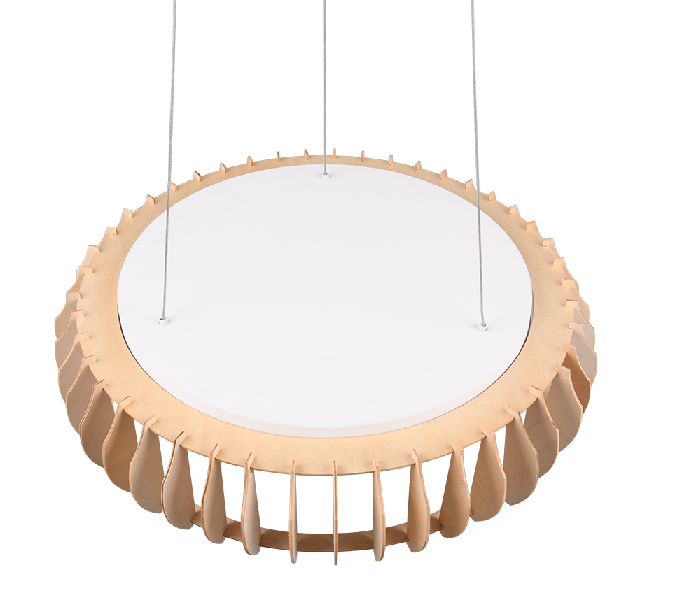 Rippuv valgusti LED 60 cm puit/valge - Image 10