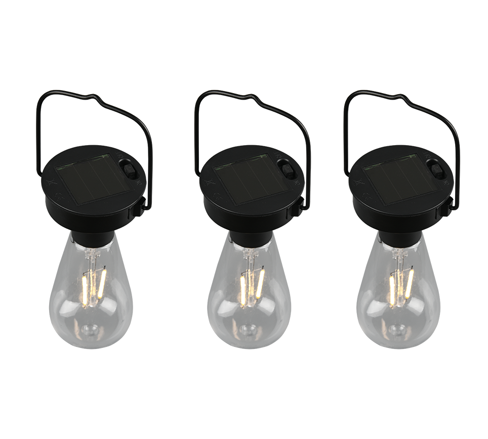 Rippuv valgusti 3 tk must hämaruse anduriga - Image 3