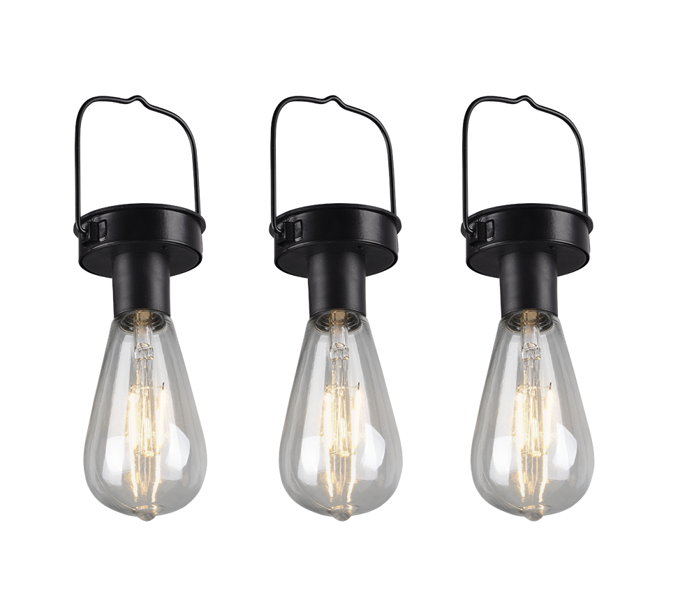 Rippuv valgusti 3 tk must hämaruse anduriga - Image 4