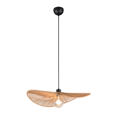 Rippuv valgusti 58 cm E27 pruun/paberniit
