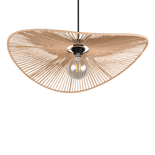 Rippuv valgusti 58 cm E27 pruun/paberniit - Image 7