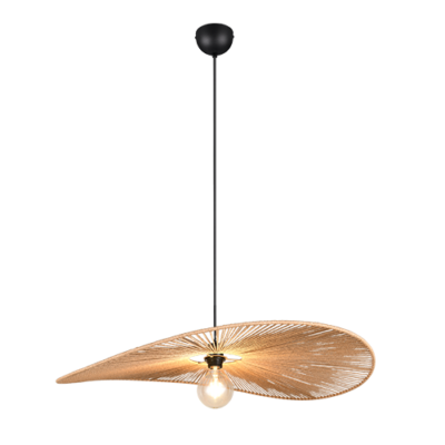Rippuv valgusti 78 cm E27 pruun/paberniit