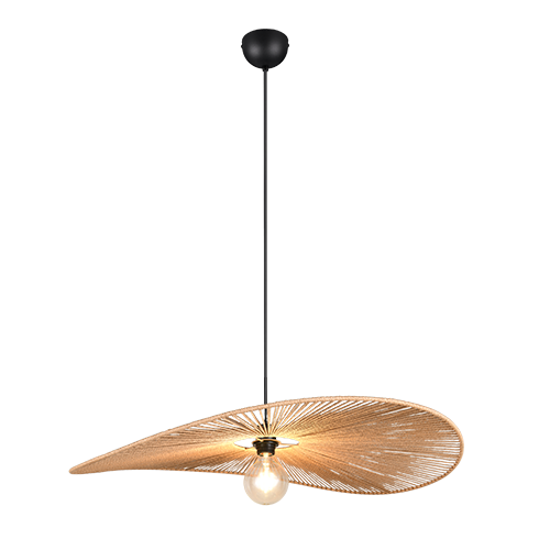 Rippuv valgusti 78 cm E27 pruun/paberniit