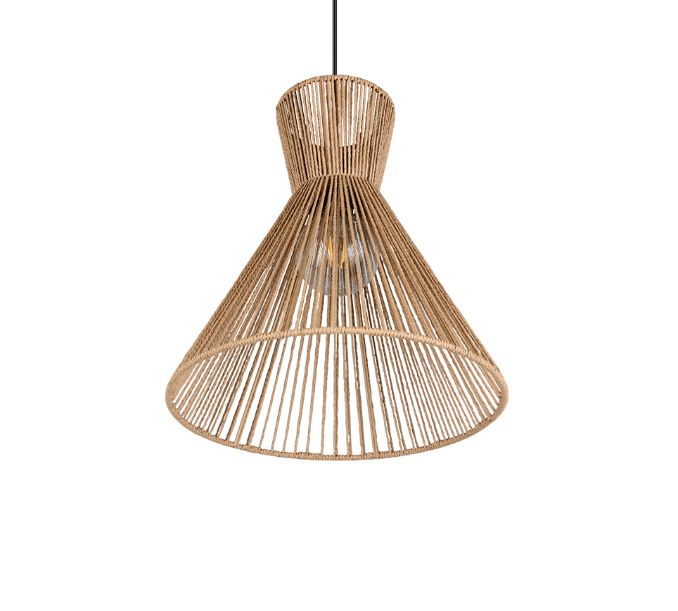 Rippuv valgusti E27 looduslik värv/paberniit - Image 7