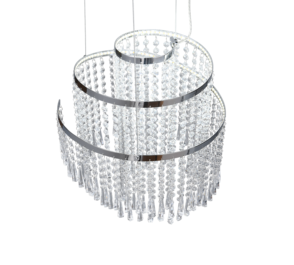 Rippuv valgusti LED 38 cm hõbedane/transparentne - Image 7