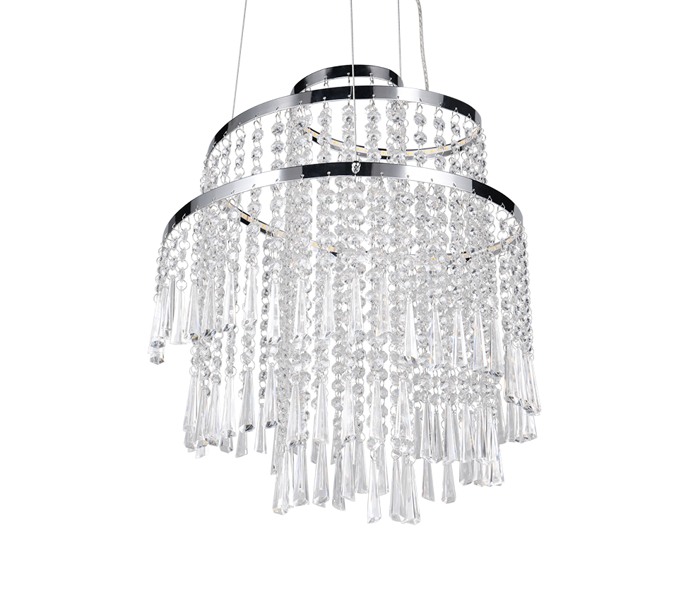 Rippuv valgusti LED 38 cm hõbedane/transparentne - Image 11