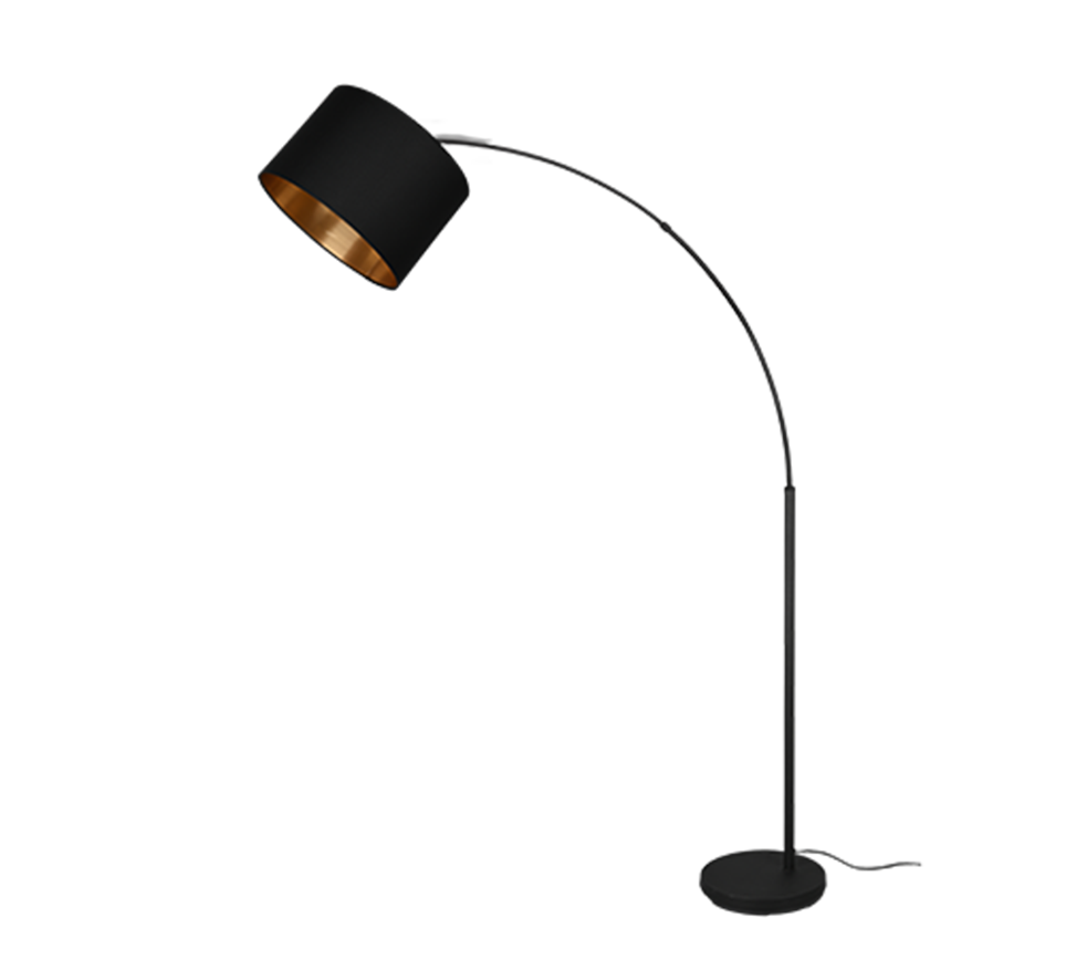 Bolivia põrandavalgusti E27 matt must/kuld - Image 4